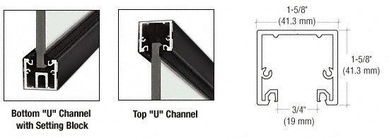 CRL 120" U-Channel with Roll-In Top Load Gasket