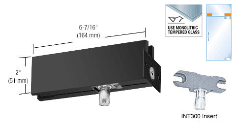 CRL Wall Mounted Transom Patch With 1NT300 Insert