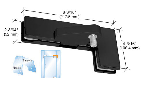 CRL Left Offset Sidelite Mounted Transom Patch Fitting