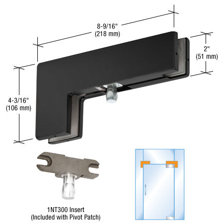 DORMAKABA® Sidelite Mounted Transom Patch Fitting with Pivot