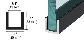 CRL Wet Glaze 1" Deep U-Channel 120" Stock Length