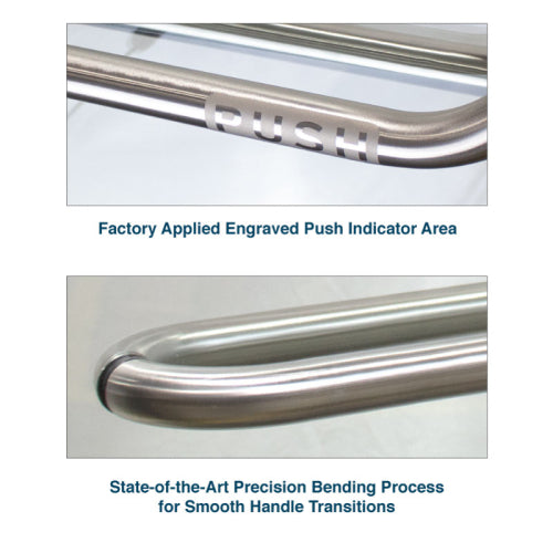 FHC Dummy Handle "F" Exterior Full Height Pull Handle LHR Swing 4 Top Rail Mount - Matte Black