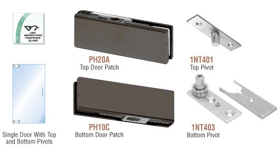 CRL North American Patch Door Kit - Without Lock