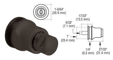 CRL Push Button Lock for Cabinet Glass Door