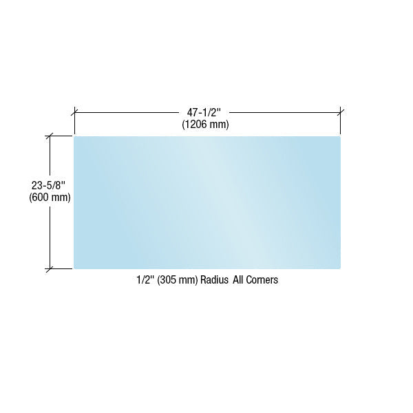 CRL Acrylic Protective Barrier Panel 47-1/2" x 23-5/8"