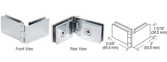 CRL 90 Degree Glass-to-Glass Showcase Hinge