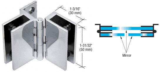 CRL Chrome Frameless Triple Mirror Hinge