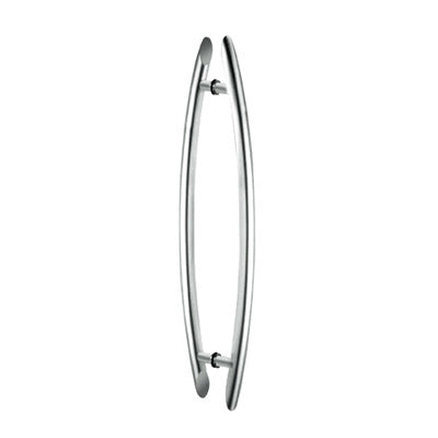 CRL Glass Mounted Crescent End-Mount Back-to-Back Pull Handle