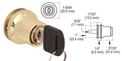 CRL Lock for Cabinet Glass Door