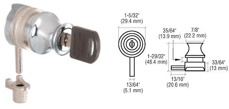 CRL Lock for Cabinet Swinging Glass Door