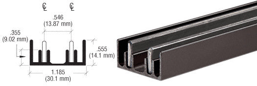 CRL Aluminum Lower Track For Large Sliding Panel