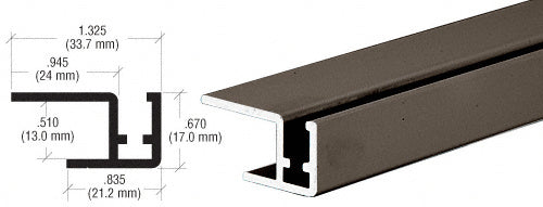 CRL Rear Bottom Rail for Clover Showcase