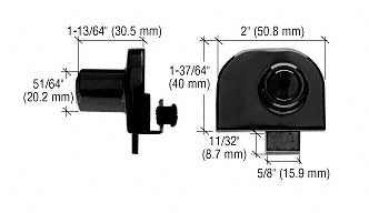 CRL Double Glass Door Lock - Keyed Alike