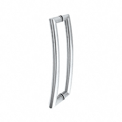 CRL Glass Mounted Curved Tubular Back-to-Back Pull Handle