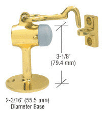 CRL Floor Mounted Heavy-Duty Door Stop with Hook and Holder