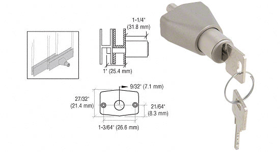 CRL Random Keyed Sliding Door Lock