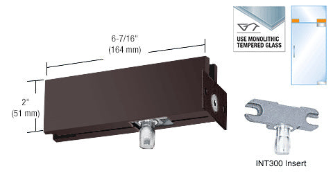 CRL Wall Mounted Transom Patch With 1NT300 Insert