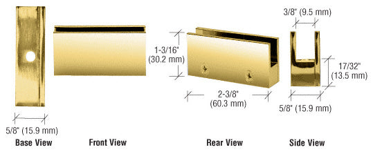 CRL  Face Plate Clamp for 1/4" to 5/16" Glass