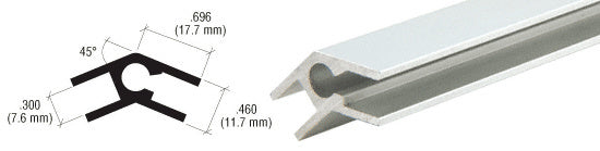 CRL Aluminum 45 Degree Upright Extrusion