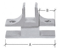 CRL 1-1/2" Long 3-Way 90 Degree Deluxe Glass Furniture Connector for 3/4" Glass