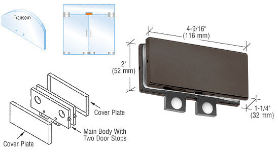 CRL Transom Mounted Connector With Two Reversible Door Stops