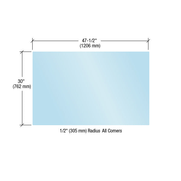 CRL Acrylic Protective Barrier Panel 47-1/2" x 30"