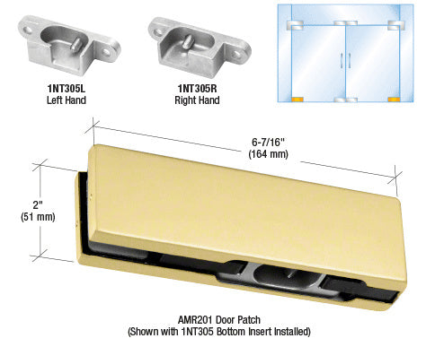 CRL LH European Bottom Door Patch Fitting