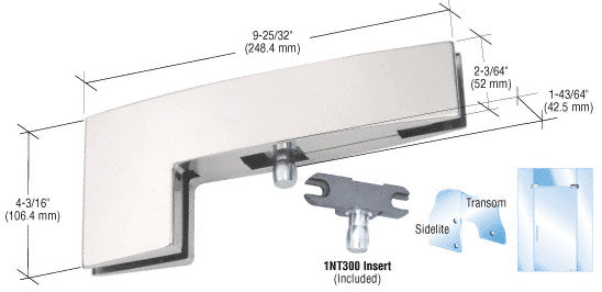 CRL Sidelite Mounted Transom Curved Patch