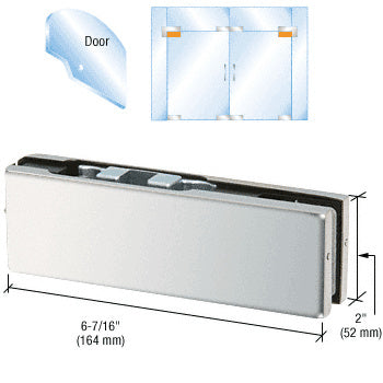 CRL Adjustable European Top Door Patch Fitting