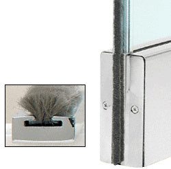 CRL Weatherstrip Kit with Clear Polycarbonate Channel for 4" Square Rail
