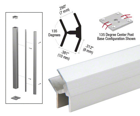 CRL 135 Degree Partition Post for Special Installation