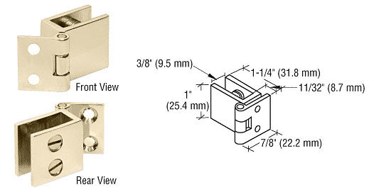 CRL Small Set Screw Hinge for 1/4" to 5/16" Glass