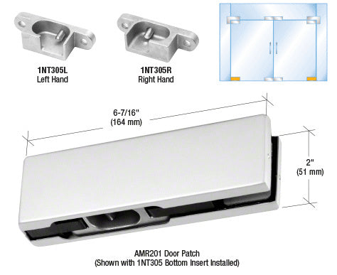 CRL RH European Bottom Door Patch Fitting