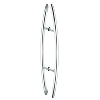 CRL Glass Mounted Crescent Mid-Mount Back-to-Back Pull Handle