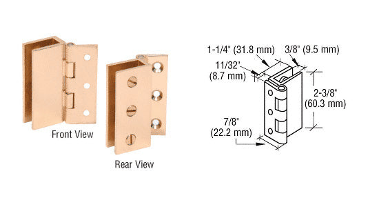 CRL Large Wall Mount Set Screw Hinge