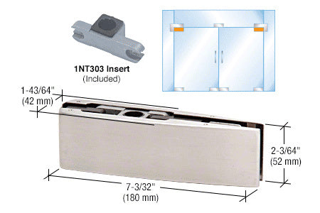 CRL Curved Top Door Patch Fitting with 1NT303 Insert