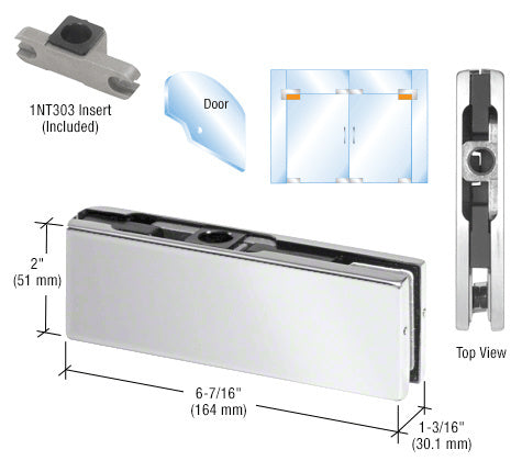 CRL Top Door Patch Fitting With 1NT303 Insert