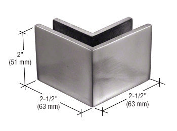 CRL 2-1/2" x 2" 90º Outside Corner Mall Front Clamp