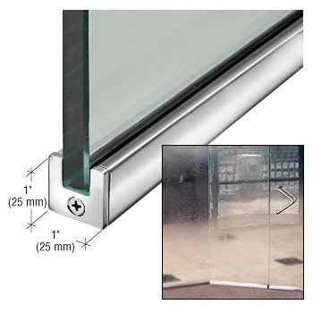 CRL 1" Tall Slender Profile Door Rail Without Lock - Custom