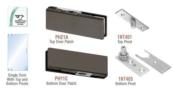 CRL European Patch Door Kit - Without Lock