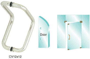 CRL 12" Glass Mounted Back-to-Back Elbow Style Pull Handle