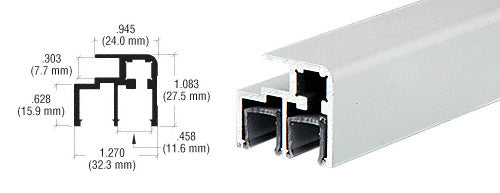CRL Satin Anodized Aluminum Top Rail Extrusion for Sliding Door