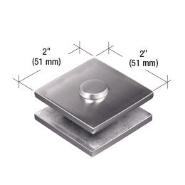 CRL 2" x 2" Square Mall Front Clamp