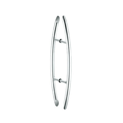 CRL Glass Mounted Crescent Mid-Mount Back-to-Back Pull Handle