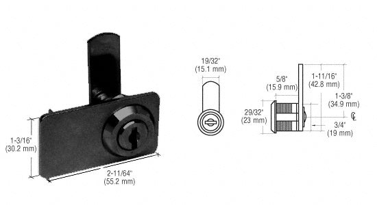 CRL Keyed Alike Double Door Cam Lock