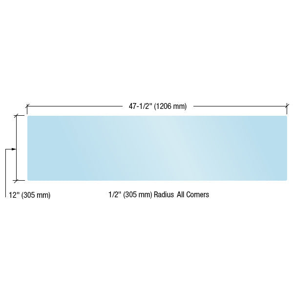CRL Acrylic Protective Barrier Panel 47-1/2" x 12"