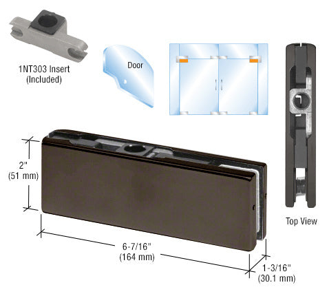 CRL Top Door Patch Fitting With 1NT303 Insert