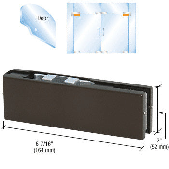 CRL Adjustable European Top Door Patch Fitting