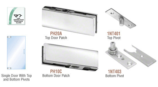 CRL North American Patch Door Kit - Without Lock