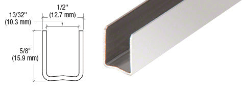 CRL 3/8" Radiused Back Steel U-Channel - 98"